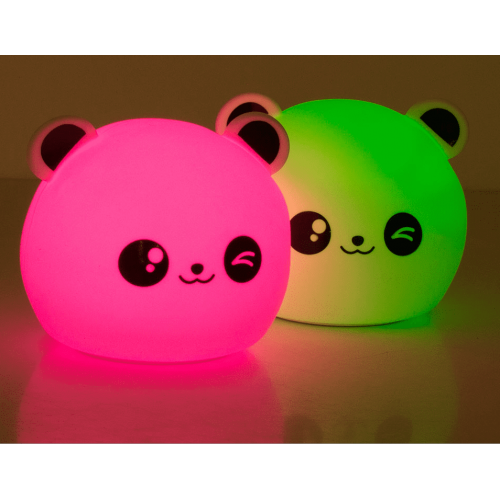 Bērnu RGB nakts lampa Panda ar pulti (24079)