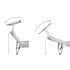 Atpūtas krēsla / Šezlongs ar salokāmu jumtu no Malatec 190x95x58cm (00012965)