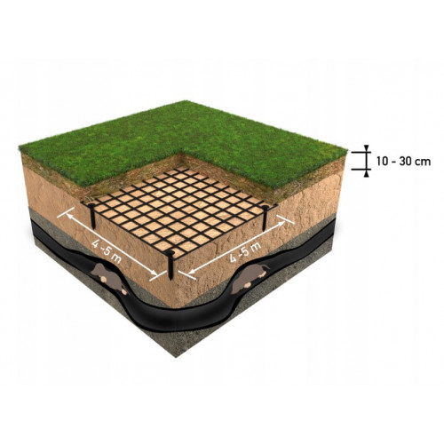 Dārza tīkls pret kurmjiem, grauzējiem un citiem kaitēkļiem 2m x 100m, 33,7g/m² (SDH299)