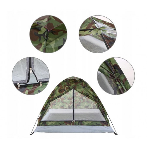 Tūristu telts ar moskītu tīkls 2,2×2,2 m (HN0481)