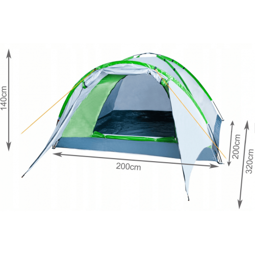 Tūristu telts 2-4 personām 320/200/140cm Nevada (00010119)