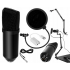 Studijas mikrofons uz stativa ar turētāju un filtru (00008957)