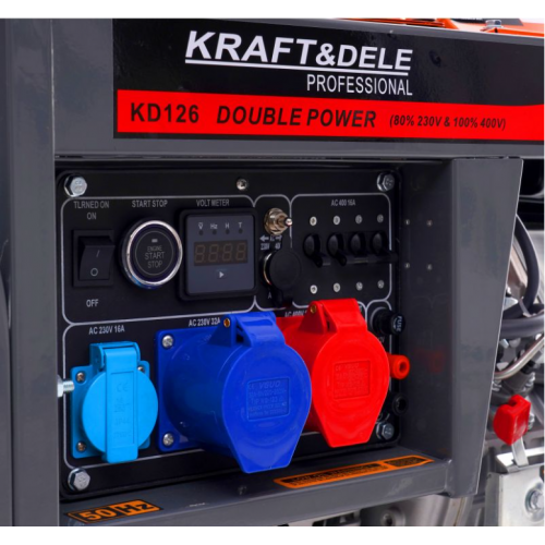 Dīzeļa hibrīda ģenerators DOUBLE POWER, 8kW  Kraft&dele (KD126)