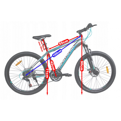 Kalnu velosipēds 18" - 26" MTB MalTrack (110982)