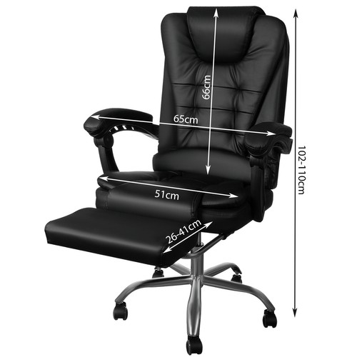 Biroja krēsls ar kāju balstu, eko āda Malatec (00016224, 00023286)
