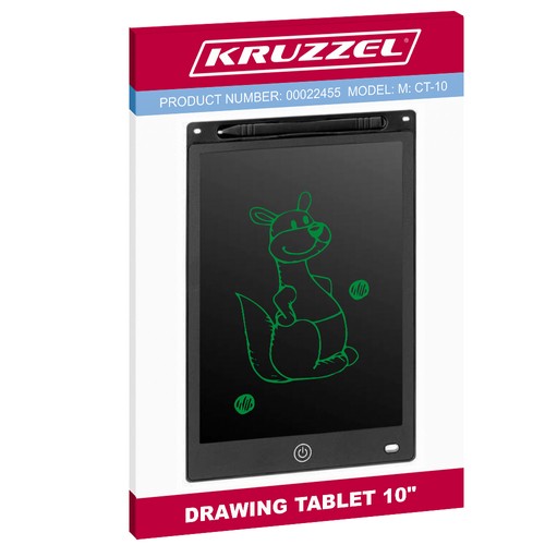 Zīmēšanas planšete 10" melna XL KRUZZEL (22455)