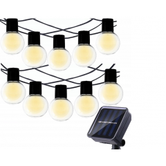 JohnGreen 380cm saules gaismas vītnes baltas,20 LED (SDH1094)